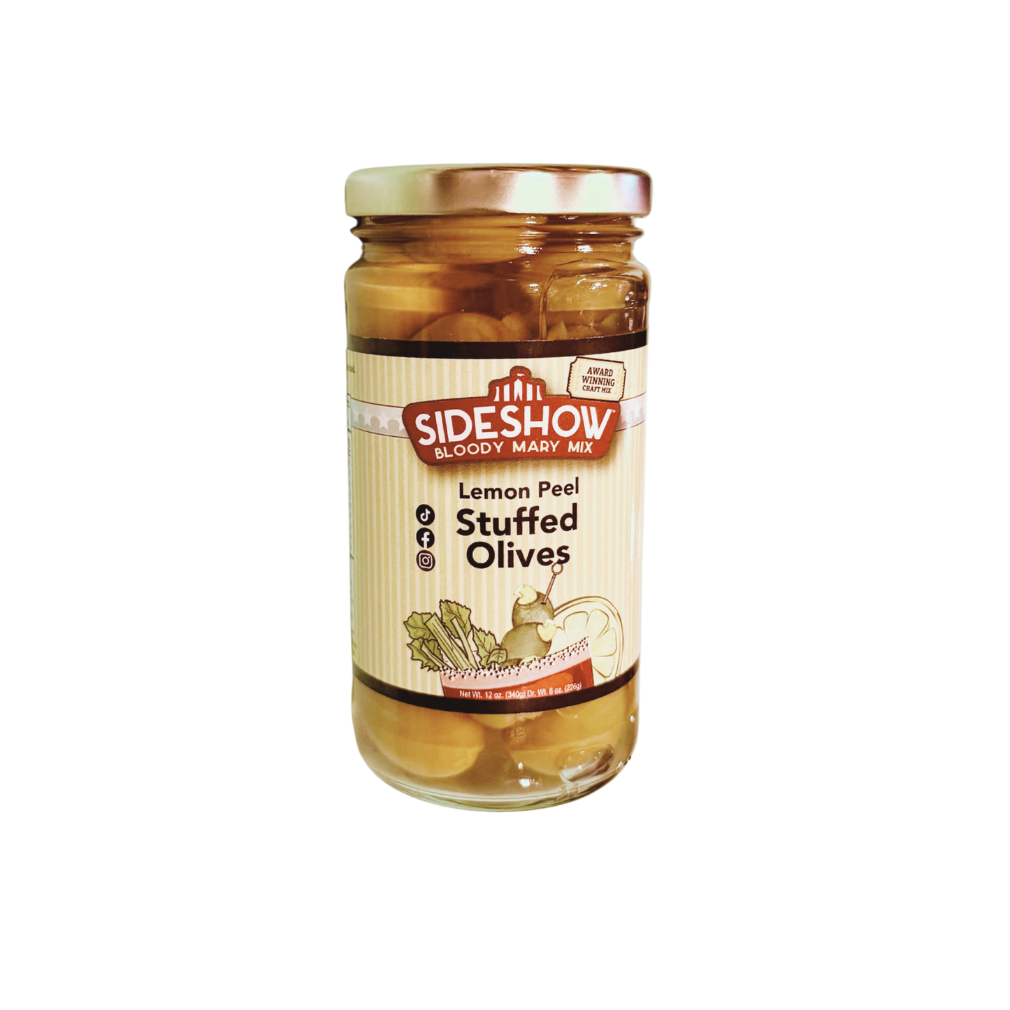 Lemon Peel Stuffed Olives