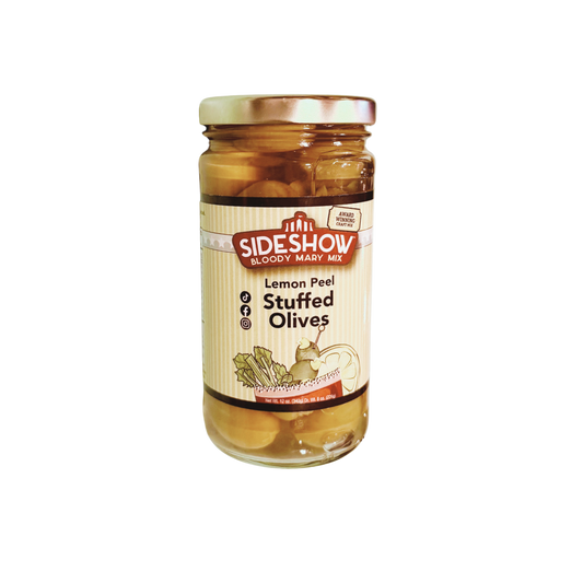 Lemon Peel Stuffed Olives